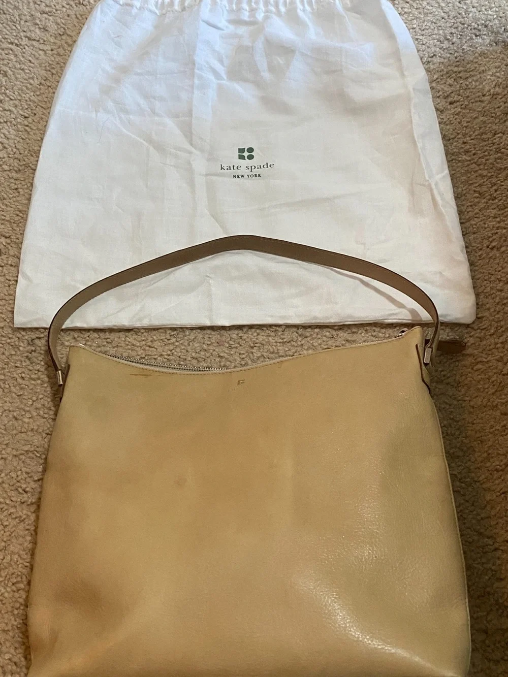 kate spade tan leather shoulder bag